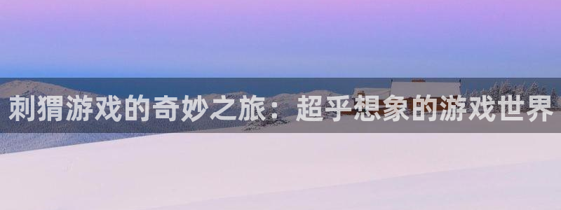 非凡游戏官网子招聘：刺猬游戏的奇妙之旅：超乎想象的游戏世界